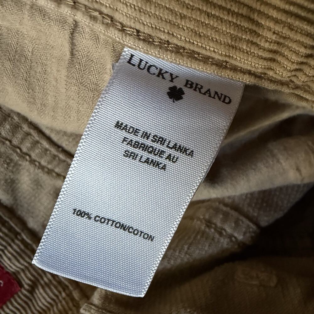 Lucky Brand 361 Vintage Straight Corduroy Pants Mens 40x32 Khaki Beige Cotton - Picture 7 of 12